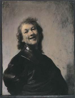 REMBRANDT Harmenszoon van Rijn A more cheerful pose, also from ca. Sweden oil painting art